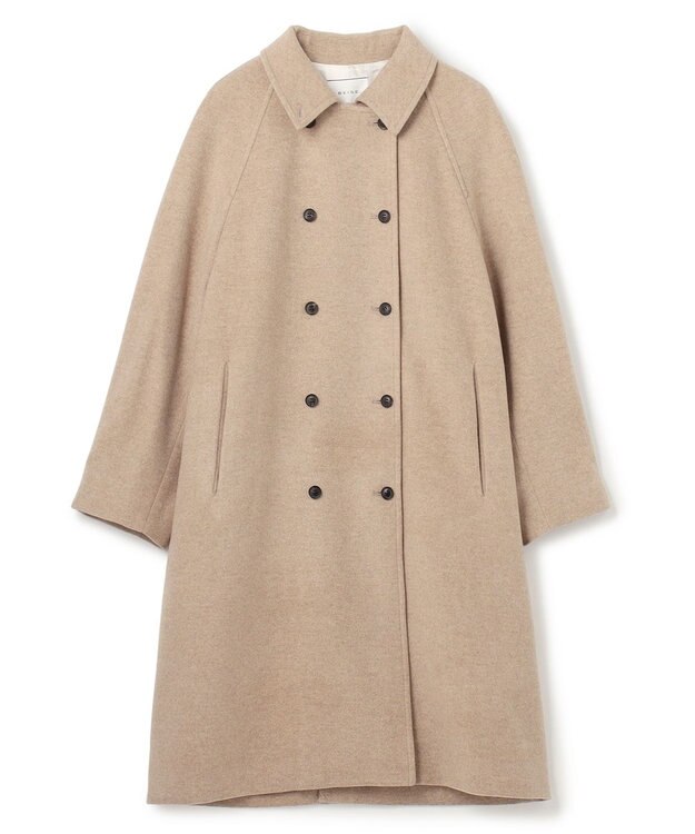 BEIGE， 【VERY NaVY12月号掲載】LABBOCK / ウール混ラグランステンカラーコート Taupe