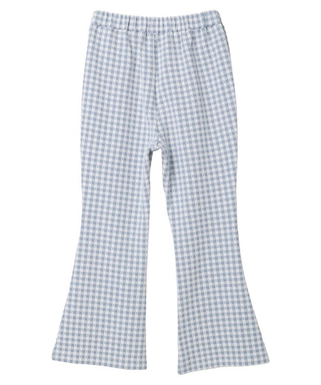 earth music&ecology チェックフレアイージーパンツ Sax