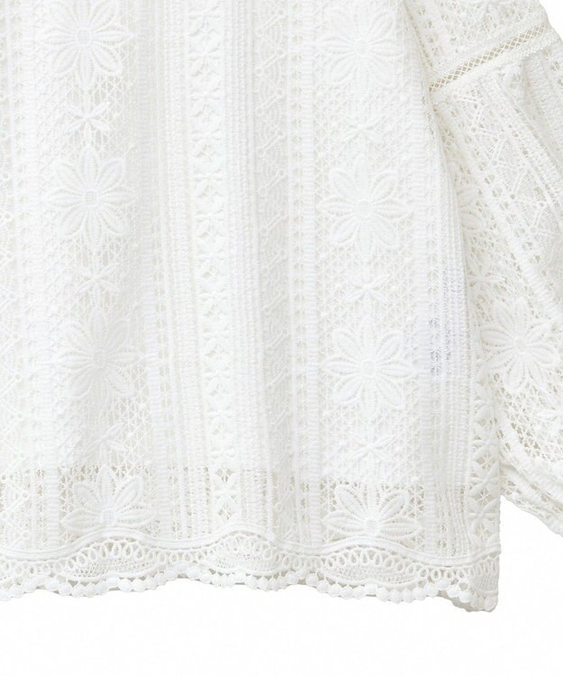 earth music&ecology レースプルオーバー Off White