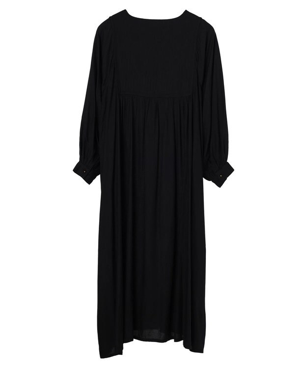 CRAFT STANDARD BOUTIQUE レーヨンキルト切り替えワンピース Black