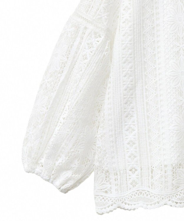 earth music&ecology レースプルオーバー Off White