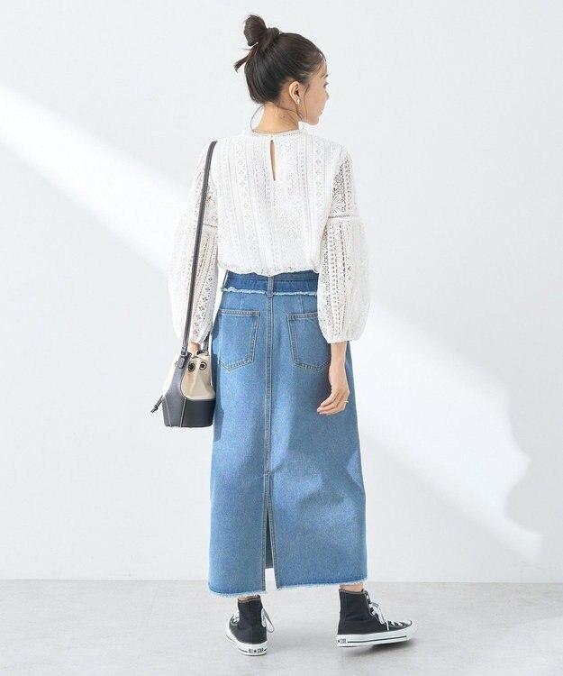 earth music&ecology レースプルオーバー Off White