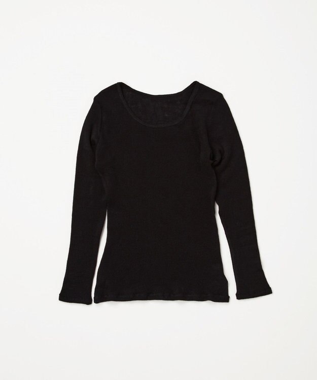 TOQUE 〈大草直子さんアドバイザー〉ロイヤルベビーアルパカ針抜きスムスインナートップス ブラック