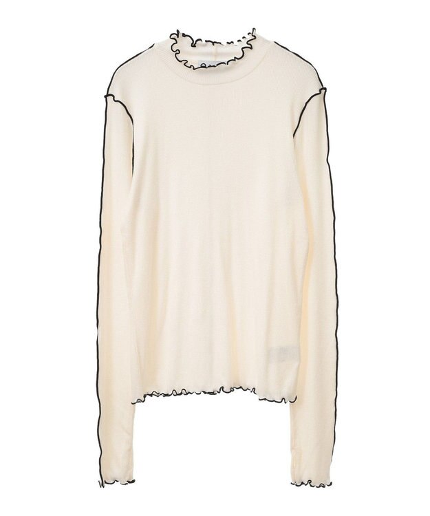 earth music&ecology メローハイネックプルオーバー Ivory