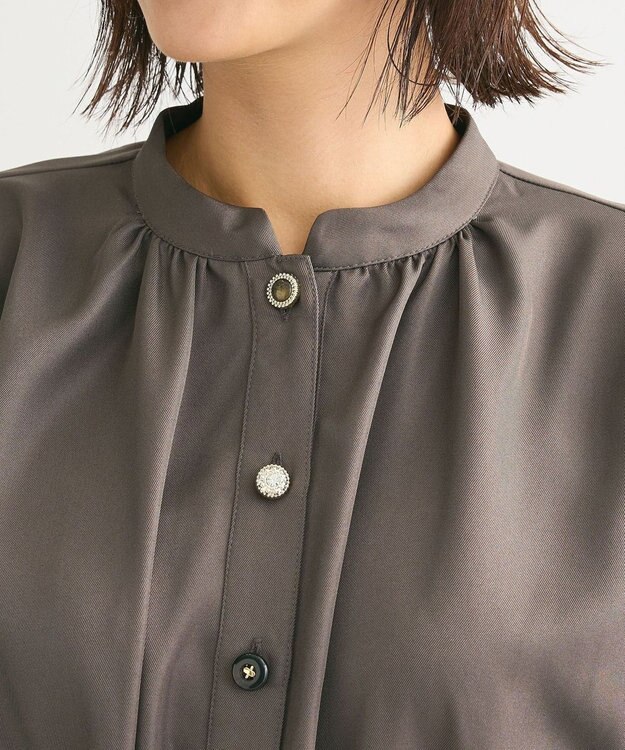 Green Parks ・ＥＬＥＮＣＡＲＥ　ＤＵＥ　イロイロ釦ワンピース Charcoal Gray