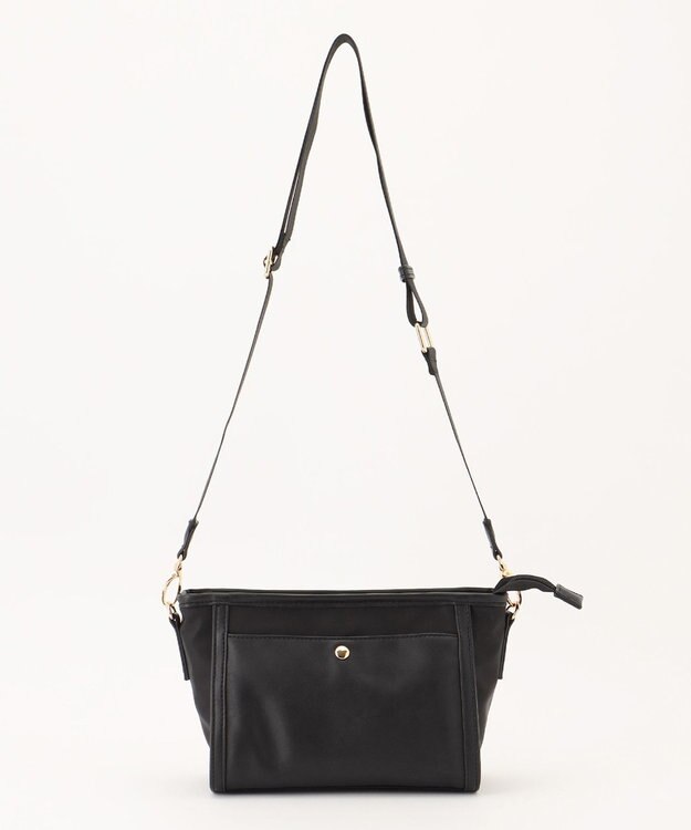 LA BAGAGERIE 【MONICA】ナイロンコンビショルダーバッグ ブラック