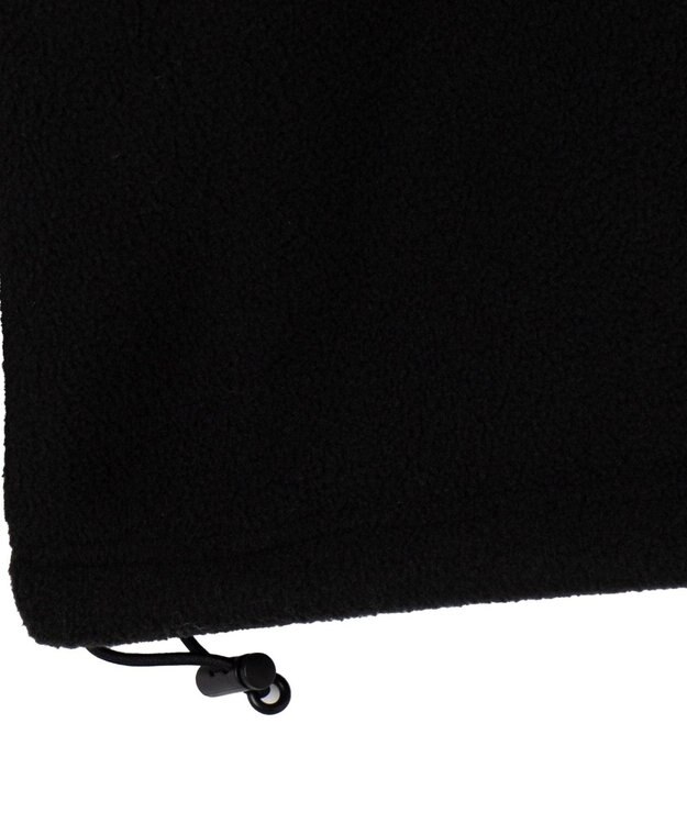 WEGO フリース　ワンポイントハーフZIPプルオーバー ブラック