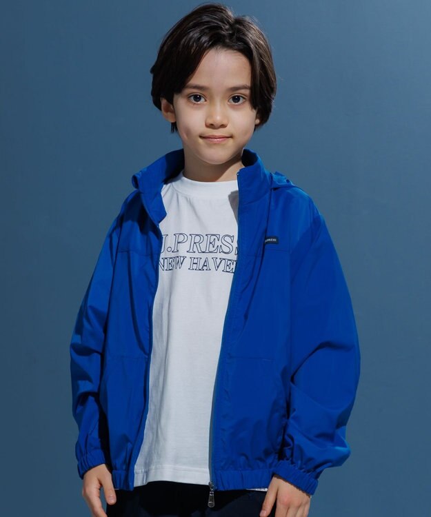 J.PRESS KIDS 【撥水】【100-130㎝】バックロゴ ポケッタブル ブルゾン ブルー系