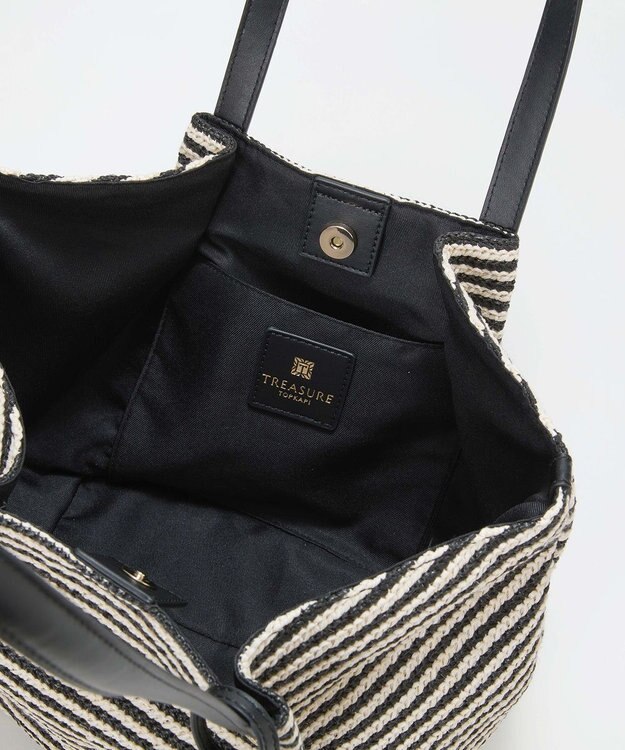 TOPKAPI 【TREASURE TOPKAPI】ロングハンドル タック カゴバッグ ブラック