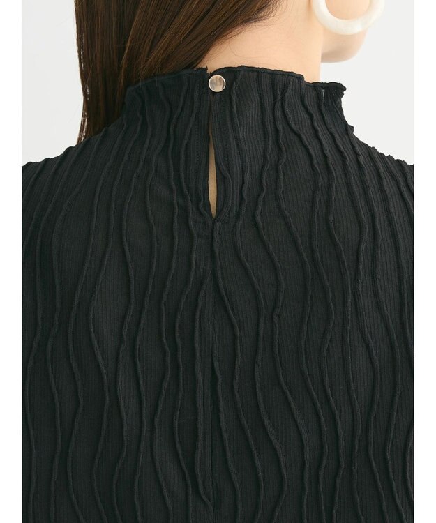 Green Parks ・Ｐｅｔｉｔ　Ｆｌｅｕｒ　ウェーブメロープルオーバー Black