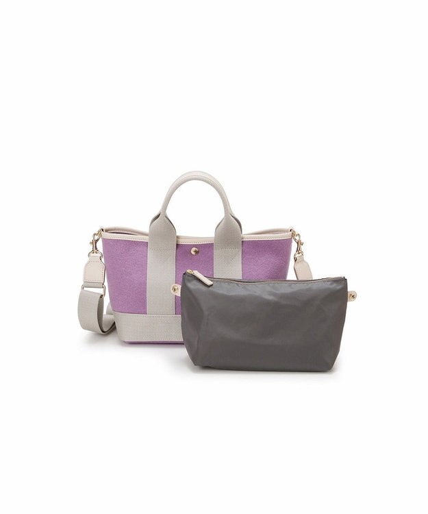 TOPKAPI 【Breath TOPKAPI】イタリアンフェルト ショルダー付 ミニ トートバッグ S ラベンダー