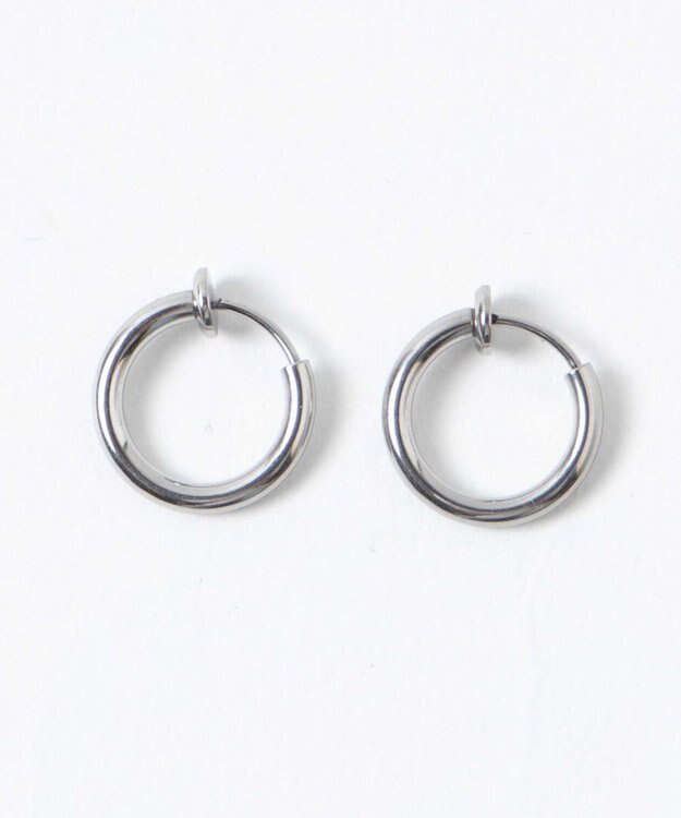 WEGO ステンレスフープイヤリング シルバー