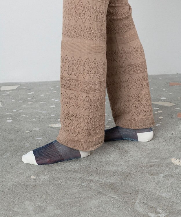 TRICOTE 【贈り物におすすめ】アンクレット付きシアーソックス 32BLUE