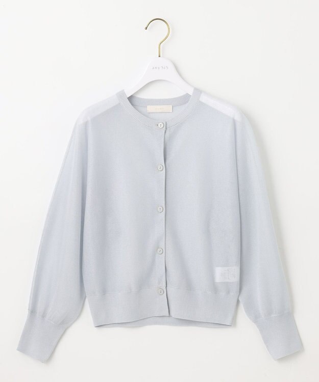 ANY SIS 【洗える】シアークルー カーディガン ミント