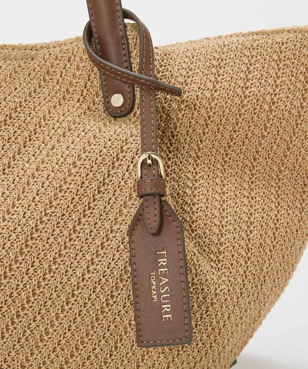 TOPKAPI 【TREASURE TOPKAPI】ロングハンドル タック カゴバッグ ベージュ