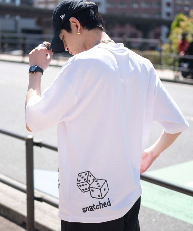 WEGO アクセ付きラフガキグラフィックT（SS） ホワイト