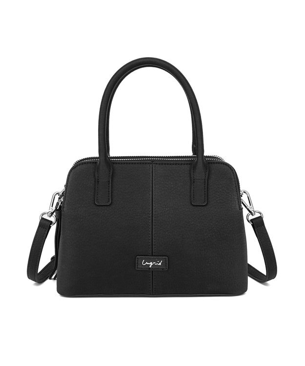 style code ９月18日入荷【 500ml ペットボトル収納可能 】ダブルファスナー　三層仕切り ミニショルダー ハンドバッグ ブラック