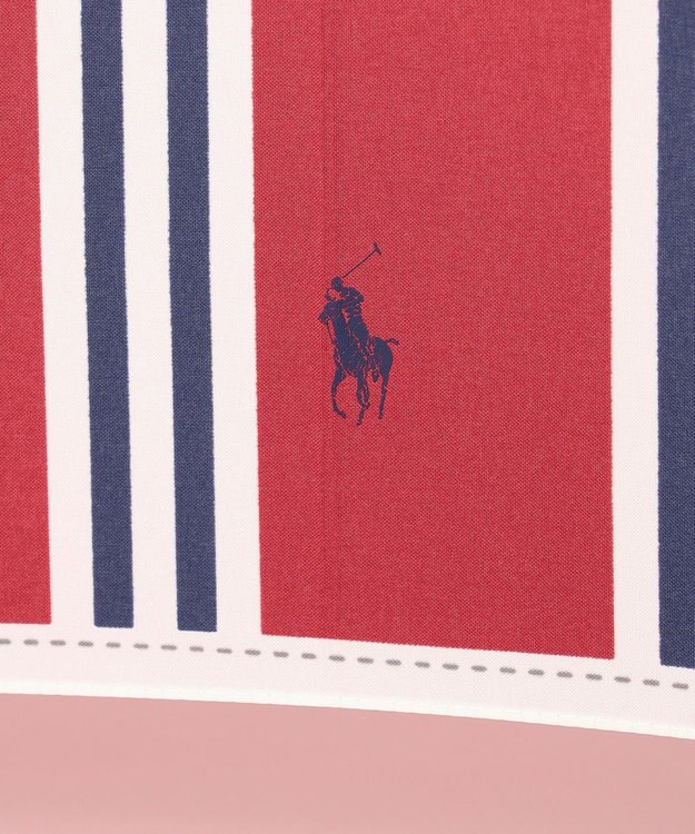 MOONBAT POLO RALPH LAUREN(ポロ ラルフローレン) 長傘 ワンポイント ストライプ 75デニール 日本製 レッド