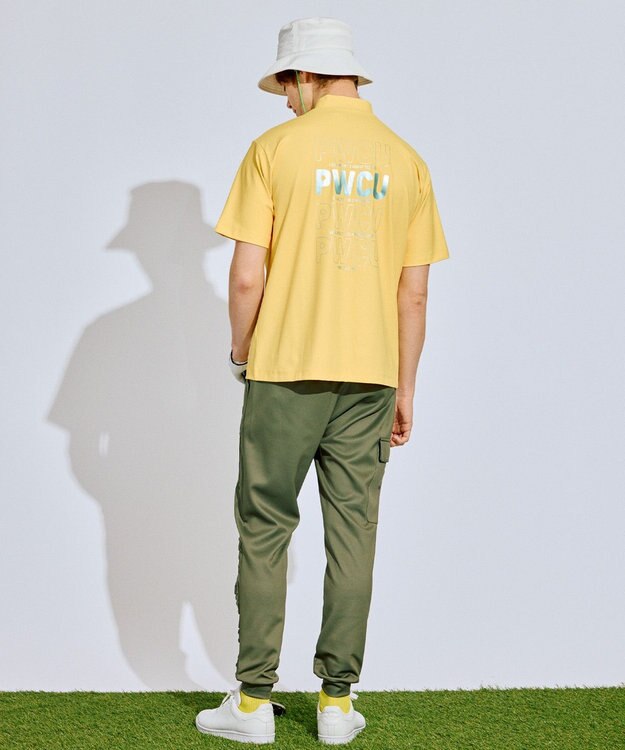 PW CIRCULUS 【UV遮蔽率99.5%  UVカット/速乾/ストレッチ】【GOLF OUT掲載】【MEN】ポケットモックT  ゴルフ イエロー系