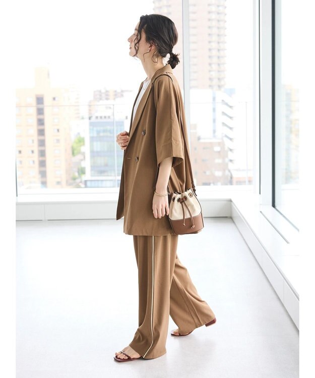 CRAFT STANDARD BOUTIQUE 半袖テーラードジャケット Mocha