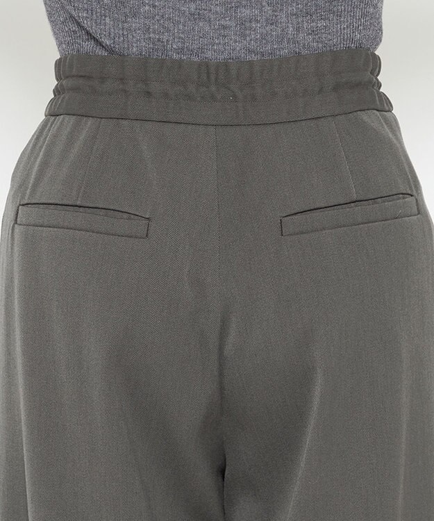 uncrave 【洗える】ギャバジン ドロストパンツ（uncrave WHITE） スレート