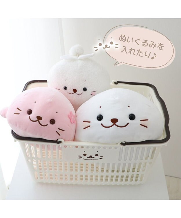 Mother garden しろたん お買い物 バスケット 49.5×24×35cm 日本製 -