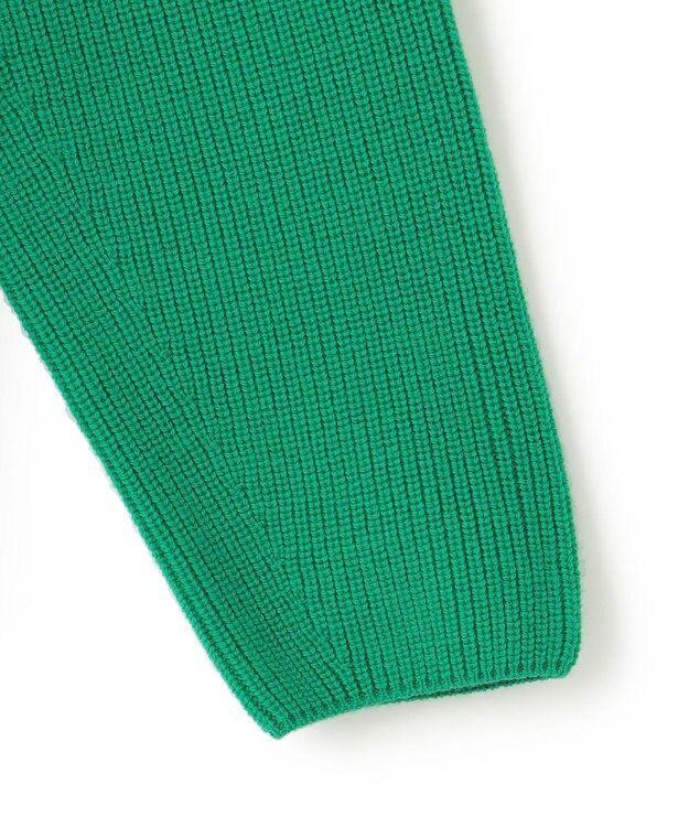 23区 【洗える】ウールミドルゲージ Vネック ニット グリーン系