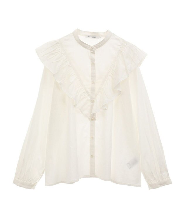 AMERICAN HOLIC スタンドカラーフリルブラウス Off White