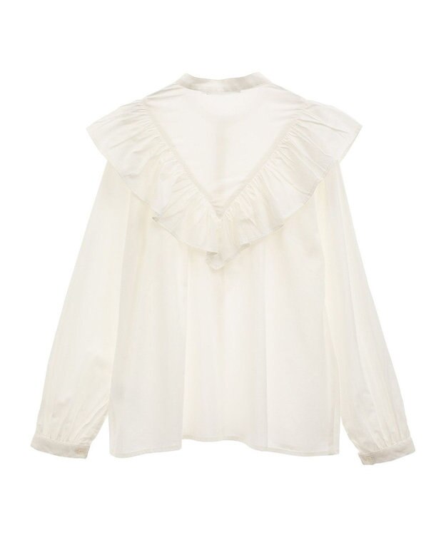 AMERICAN HOLIC スタンドカラーフリルブラウス Off White