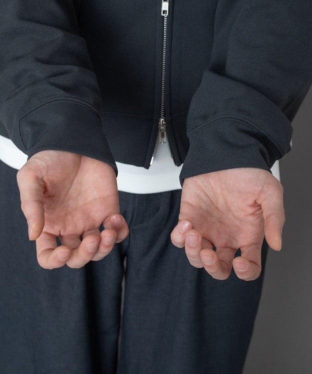 WEGO 【ユニセックス着用ITEM】アンサンブルZIPパーカー（LS） ブラック中濃色