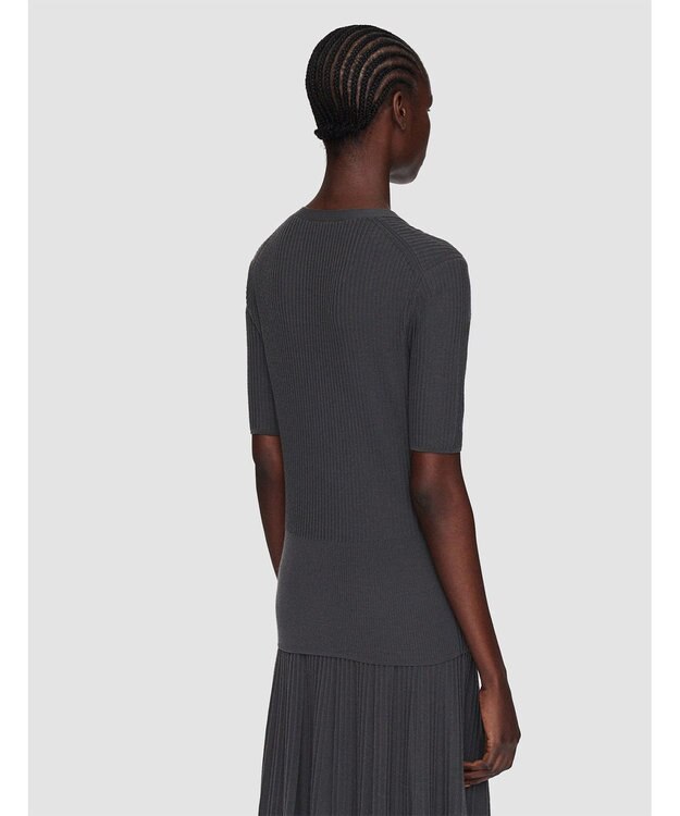 JOSEPH 【洗える】メリノリブ　ニットTEE Slate