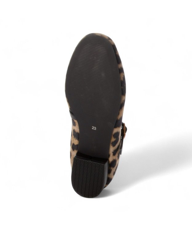 ing アシンメトリーメリージェーンパンプス ブラウンミックス