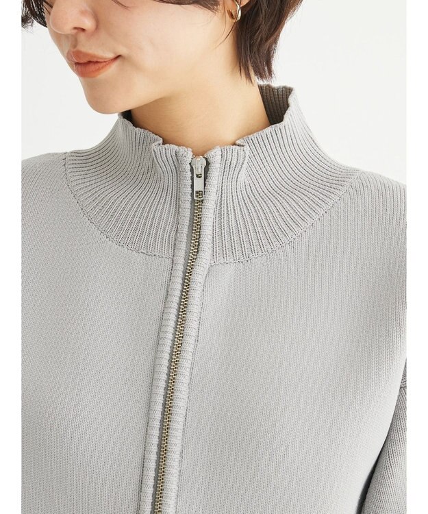 Green Parks ・ＥＬＥＮＣＡＲＥ　ＤＵＥ　ハイネックＺＩＰカーディガン Gray