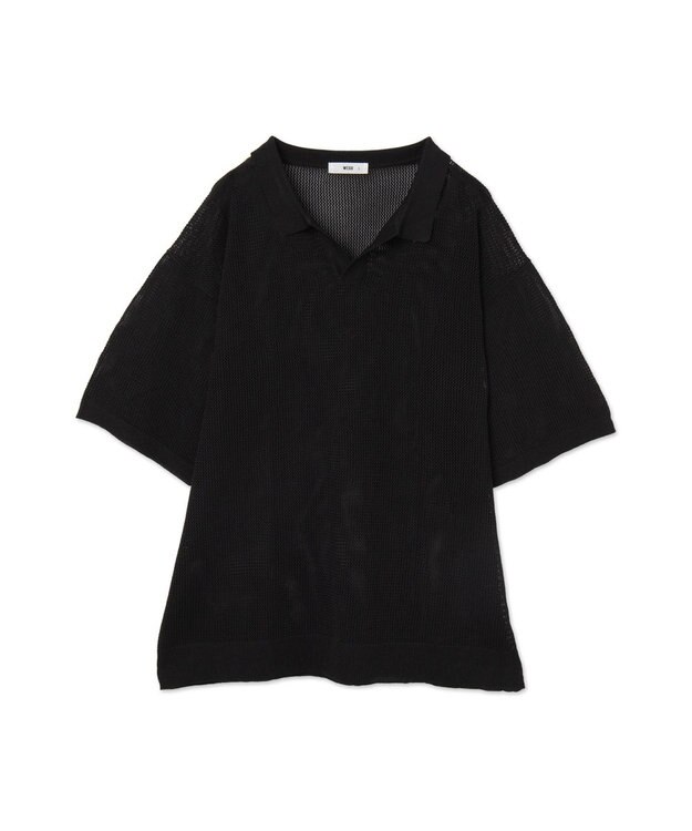 WEGO メッシュポロニットプルオーバー（S） ブラック