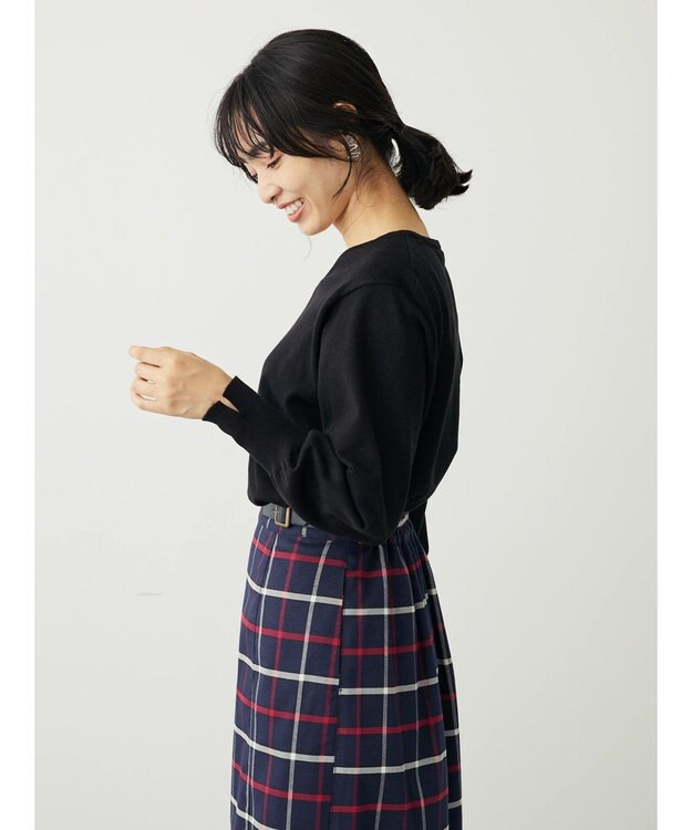 Green Parks アルガンオイル配合　Ｖネックプルオーバー Black