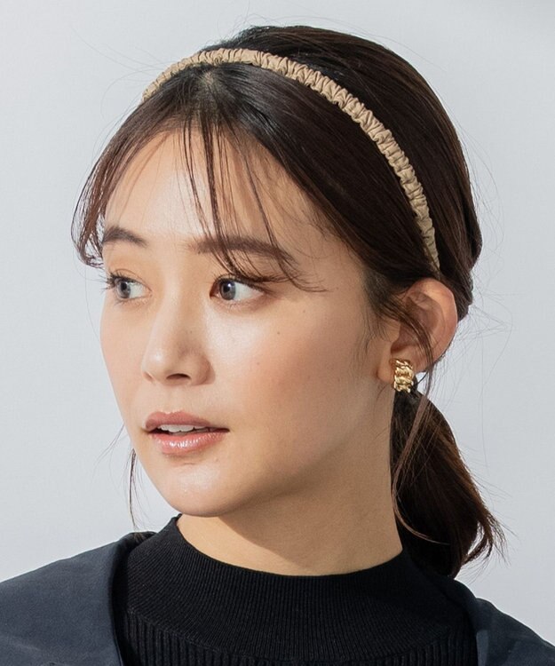 組曲 ギャザーカチューシャ ベージュ系