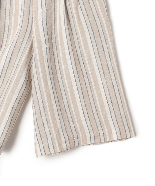 J.PRESS YORK STREET 【WOMEN】コットンリネン　ハーフパンツ ベージュ系1