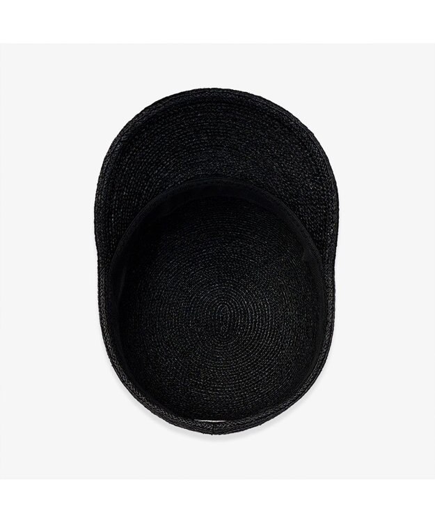 林八百吉商店 un chapeau　ラフィアブレードキャップ ブラック