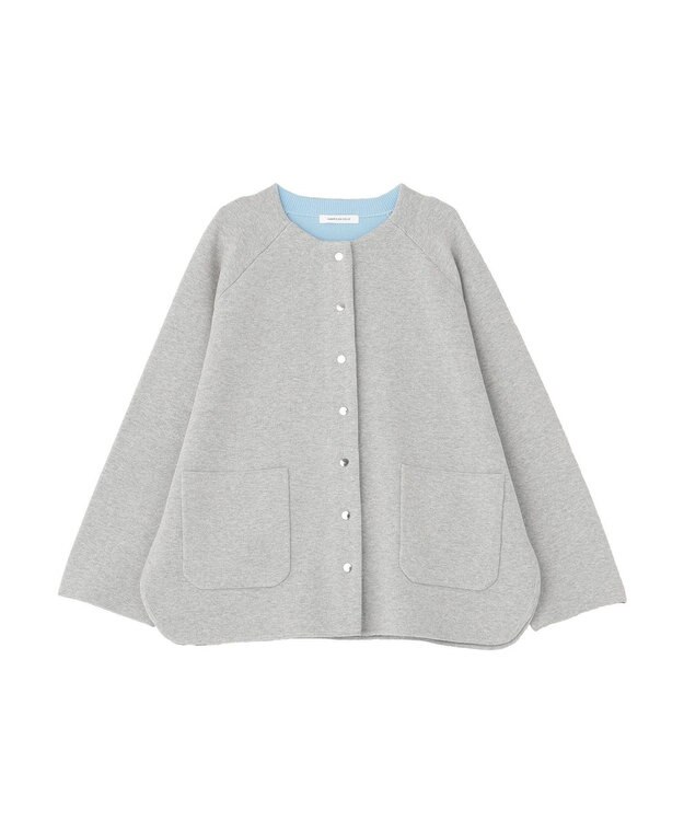 AMERICAN HOLIC Wフェイスラウンドヘム ラグランニットカーディガン Gray Mixture