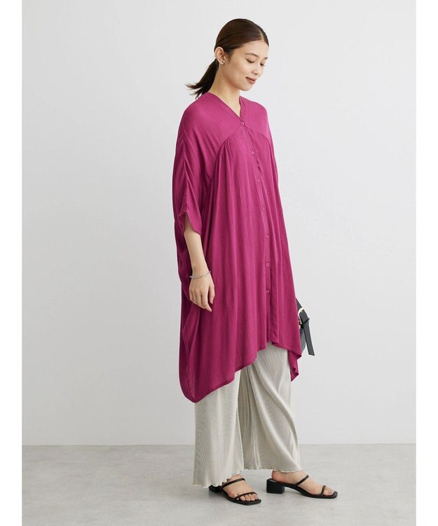 Green Parks プリーツ風カットパンツ Ivory