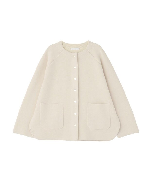 AMERICAN HOLIC Wフェイスラウンドヘム ラグランニットカーディガン Light Beige