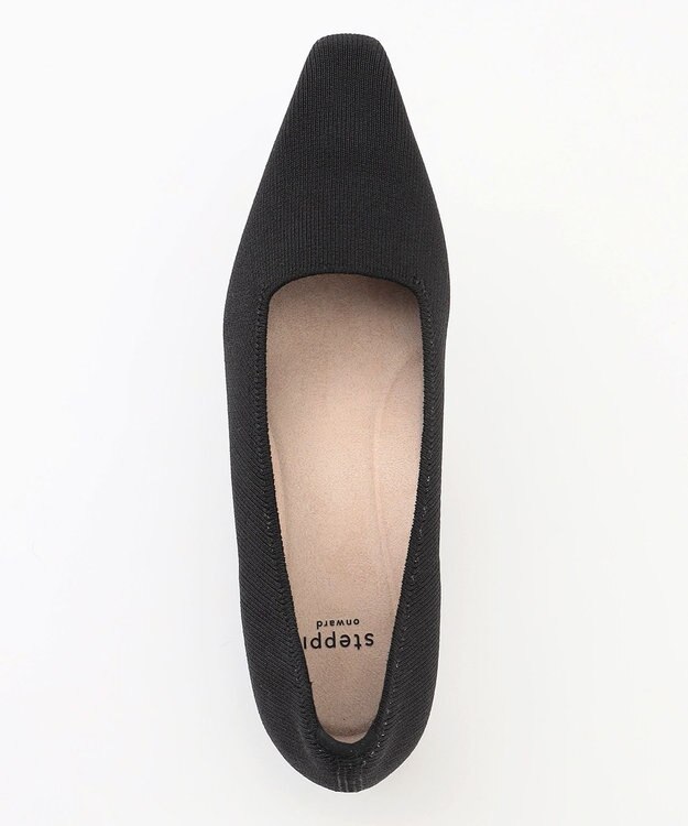 steppi 【洗える/撥水】スクエアトゥ パンプス ブラック