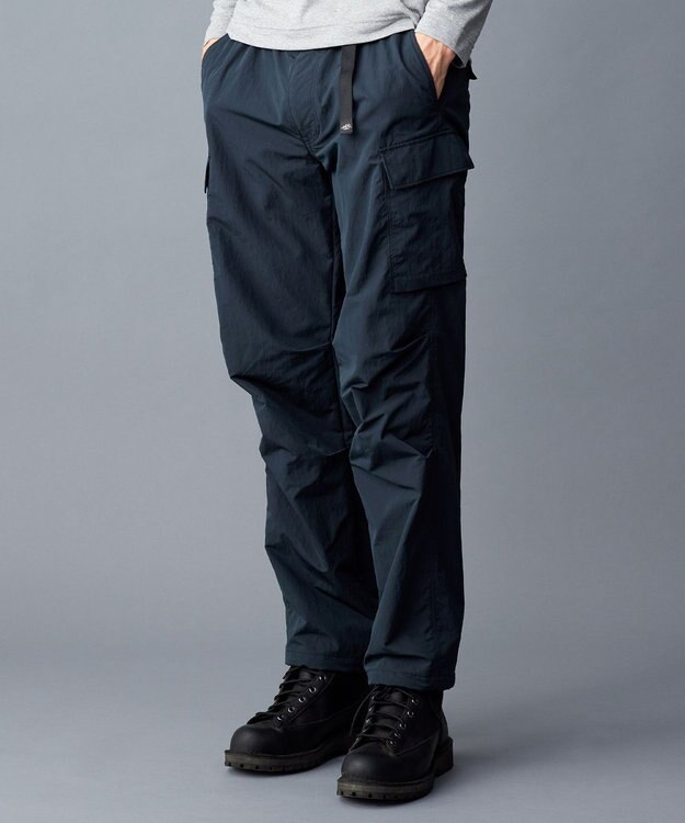 JOSEPH ABBOUD MOUNTAIN 【ECO撥水/起毛裏地】マイクロリップワッシャー カーゴ パンツ ネイビー系