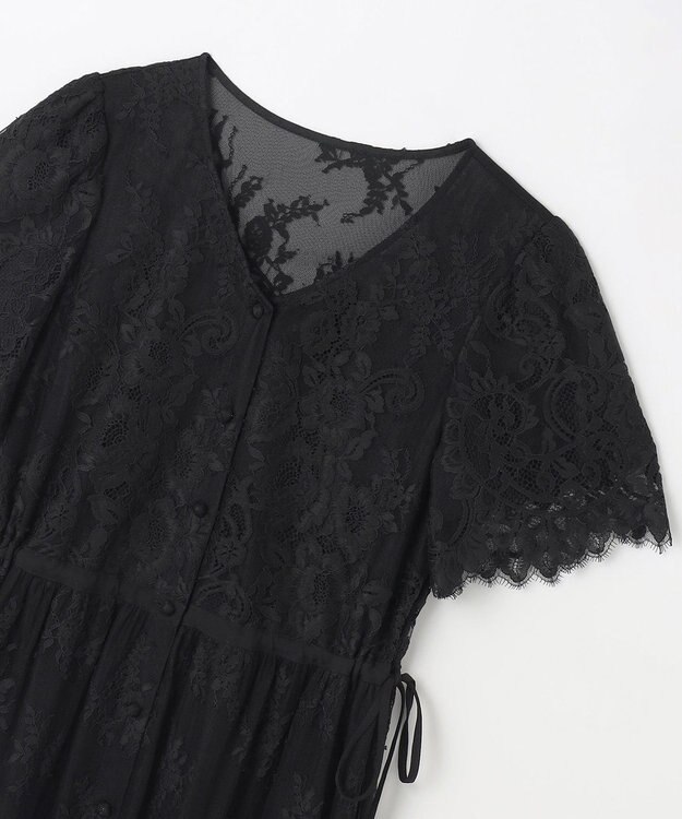 GRACE CONTINENTAL レースドロストワンピース ブラック