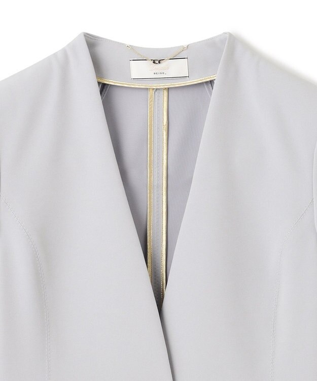 BEIGE， 【S-size】LUIZA / ノーカラージャケット Ice Blue