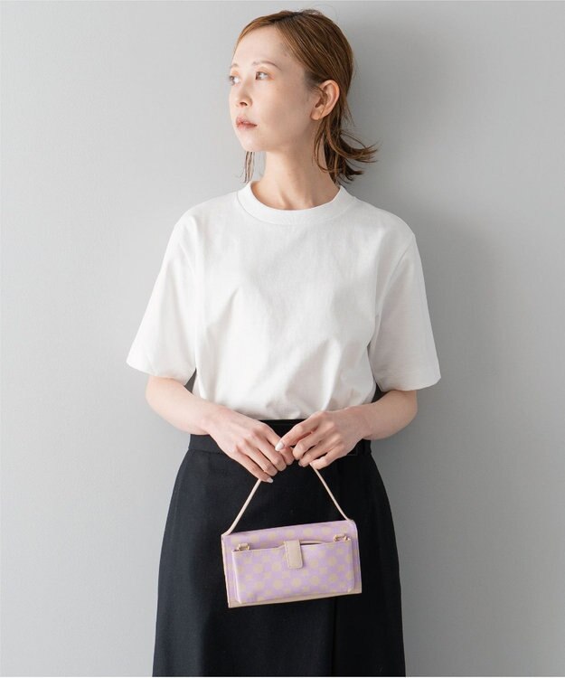 MIYABIYA La quoh with kirakaracho 南蛮七宝プリントレザー お財布ショルダー 撫子色(ライラック)