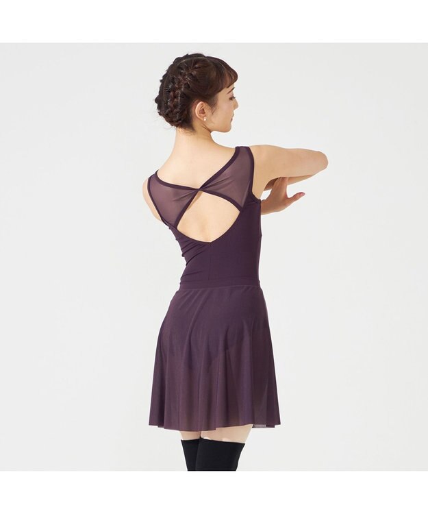 Chacott ノースリーブレオタード ブラックベリー