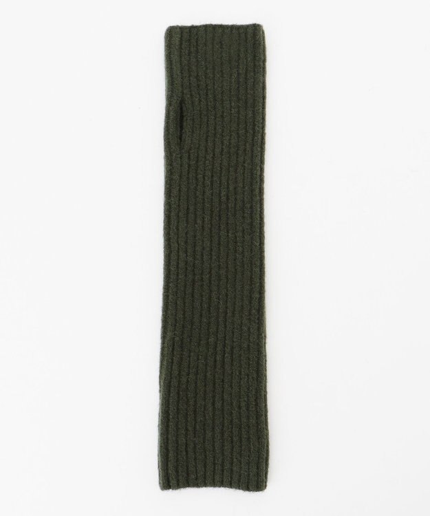 UNFILO ふわもちニット アームウォーマー カーキ