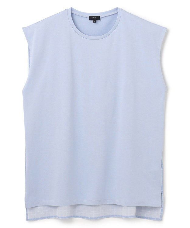 JOSEPH 【洗える】アクロスプリント×ジャージー　カットソー Sky blue