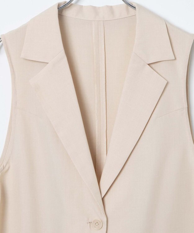 WEGO リネンライクサイドベルトベスト ナチュラル